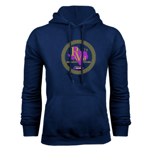 Navy Fleece Hoodie - PVAM Marching Band Seal