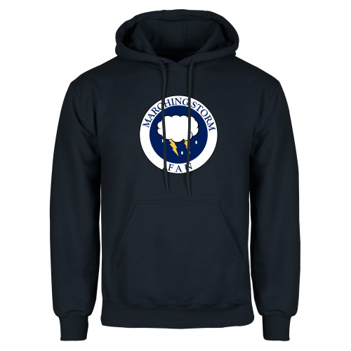  Navy Fleece Hoodie - Marching Storm Cloud Circle - Fan