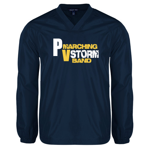  Navy V Neck Raglan Windshirt - PV Marching Storm Band