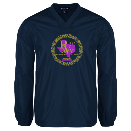  Navy V Neck Raglan Windshirt - PVAM Marching Band Seal