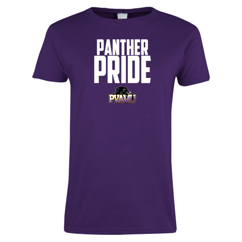  Womens Purple Short Sleeve Tee - Panther Pride