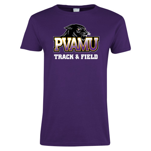  Womens Purple Short Sleeve Tee - Track & Field