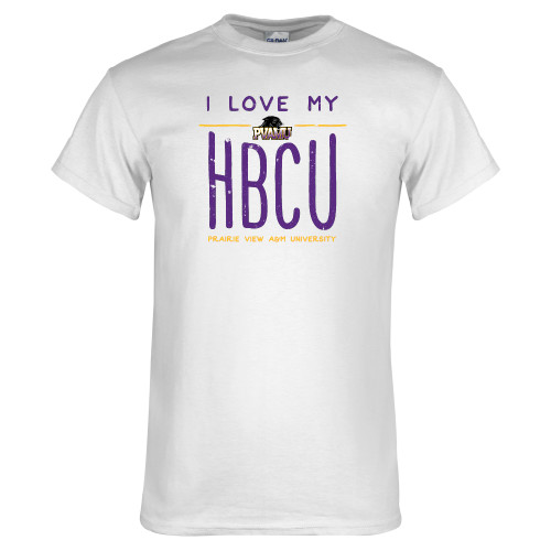  White T Shirt - I LOVE MY HBCU