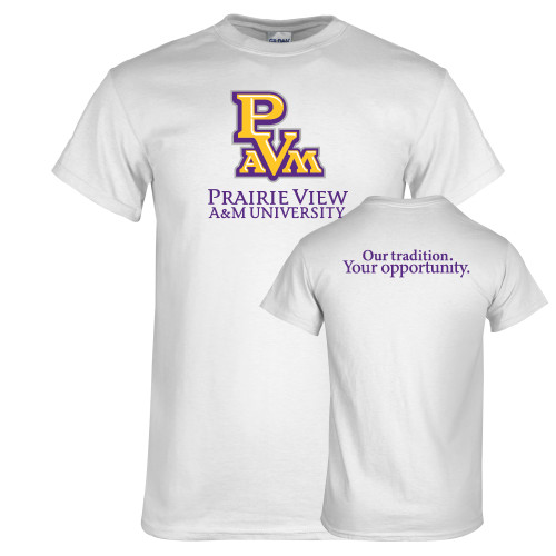  White T Shirt - PVAM Stacked