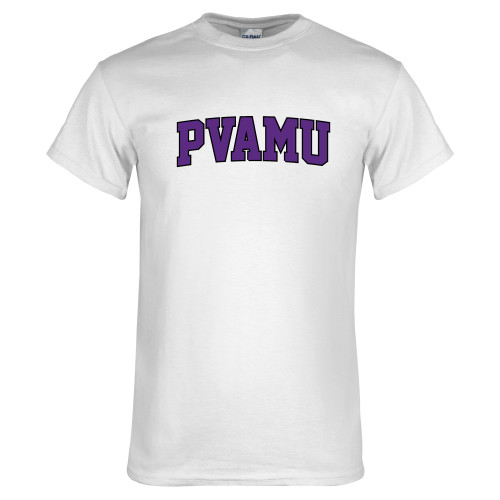  White T Shirt - Arched PVAMU