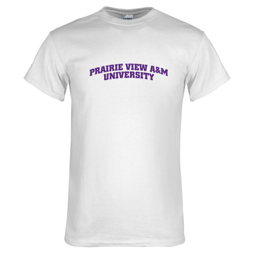  White T Shirt - Arched Prairie View A&M