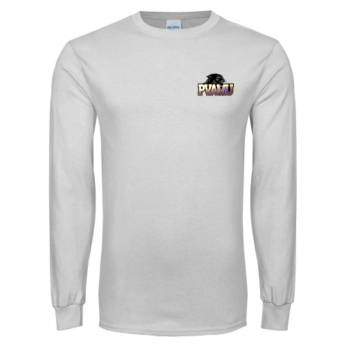  White Long Sleeve T Shirt - Official Logo