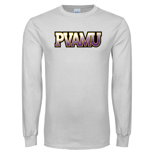  White Long Sleeve T Shirt - PVAMU