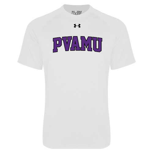  Under Armour White Tech Tee - Arched PVAMU