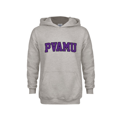  Youth Grey Fleece Hood - Arched PVAMU