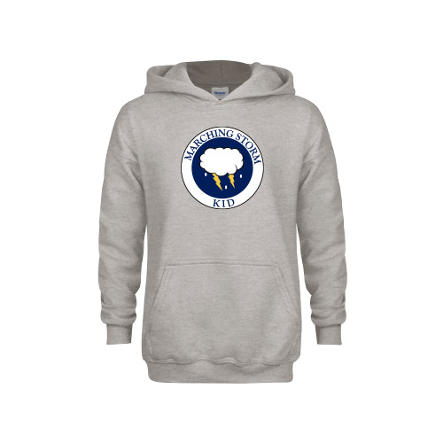  Youth Grey Fleece Hood - Marching Storm Cloud Circle - Kid