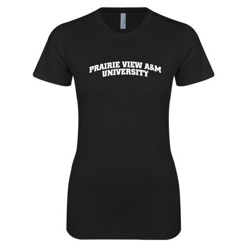  Next Level Womens Black Boyfriend Tee - Arched Prairie View A&M