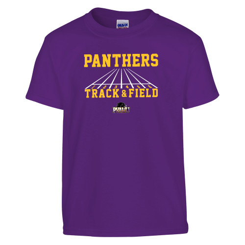  Youth Purple T Shirt - Track & Field Design