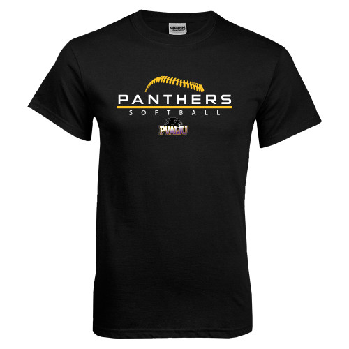  Black T Shirt - Softball Design