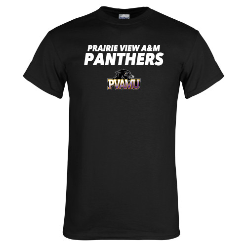  Black T Shirt - Stacked Prairie View A&M Panthers