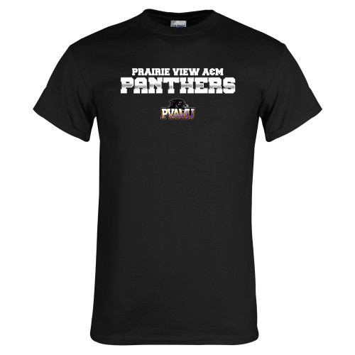  Black T Shirt - Collegiate Stacked Prairie View A&M Panthers