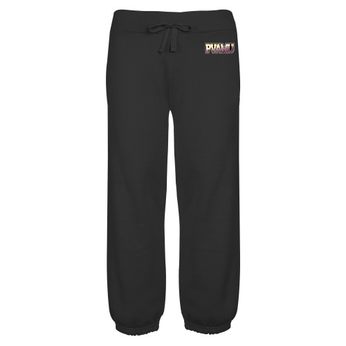  ENZA Womens Black Banded Fleece Capri - PVAMU