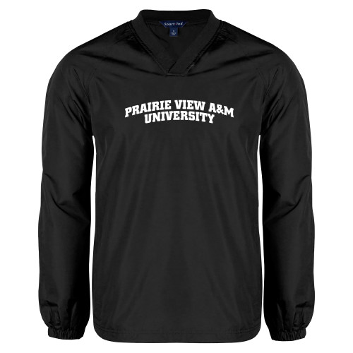  Black V Neck Raglan Windshirt - Arched Prairie View A&M