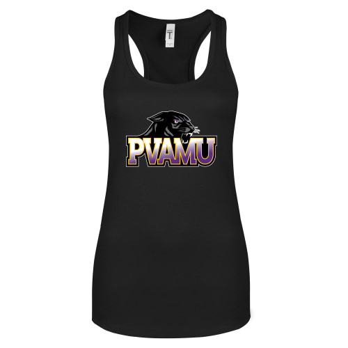  Next Level Womens Black Racerback Tank  - Official Logo