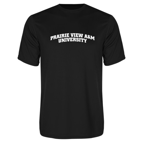  Black Performance Tee - Arched Prairie View A&M