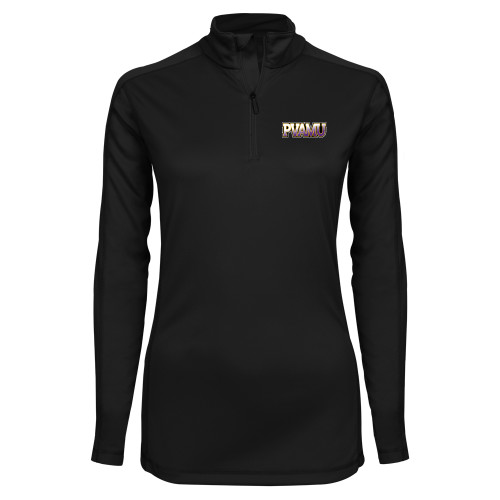  Syntrel Womens Black Interlock 1/4 Zip - PVAMU