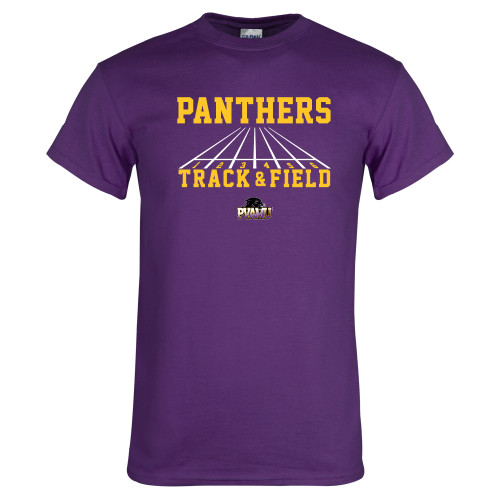  Purple T Shirt - Track & Field Design