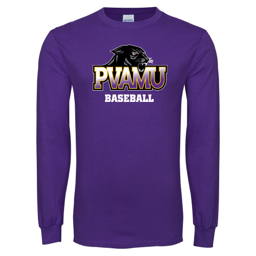  Purple Long Sleeve T Shirt - Baseball