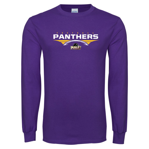  Purple Long Sleeve T Shirt - Football Design