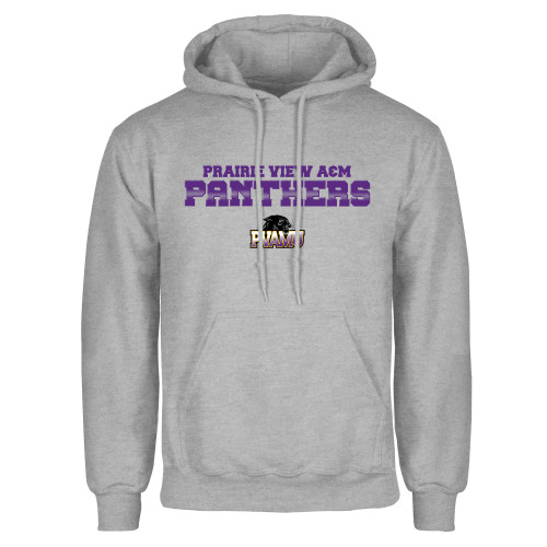  Grey Fleece Hoodie - Collegiate Stacked Prairie View A&M Panthers