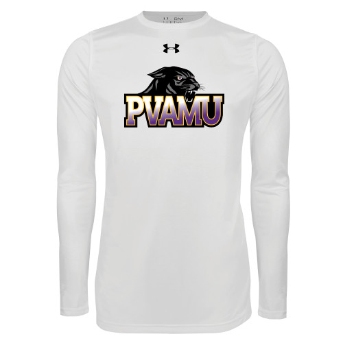  Under Armour White Long Sleeve Tech Tee - Official Logo