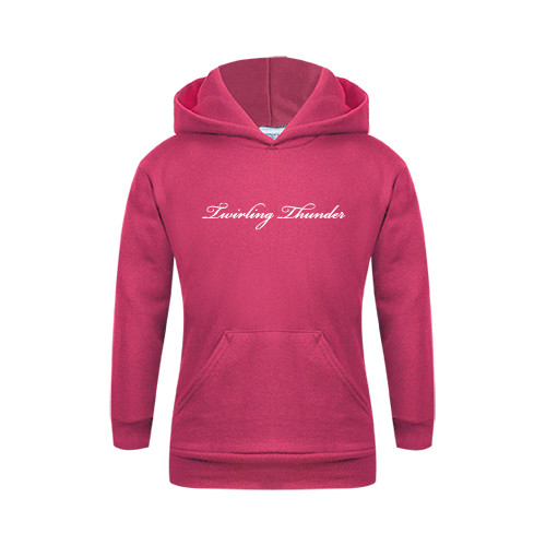  Youth Hot Pink Fleece Hoodie - PVAMU Twirling Thunder Logo