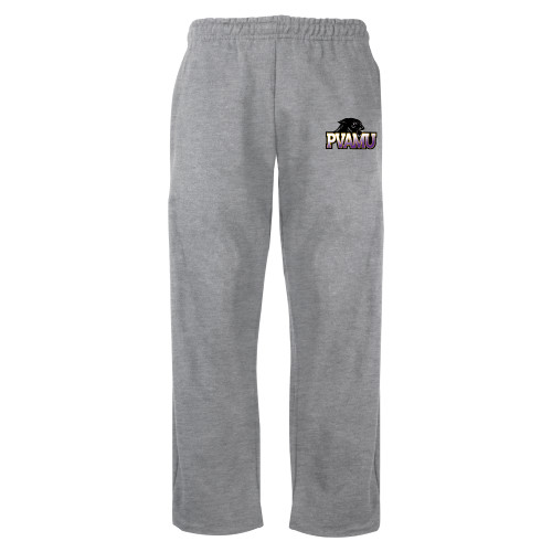  Grey Fleece Open Bottom Pant - Official Logo