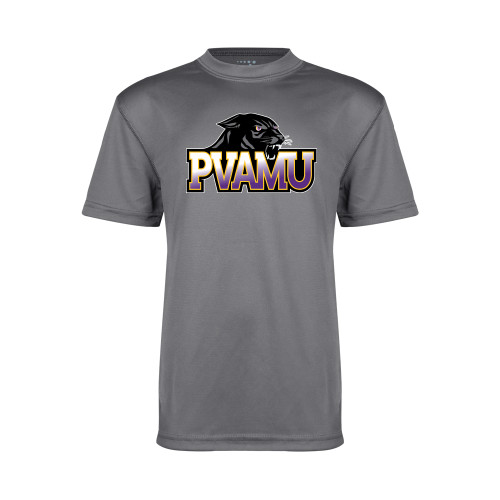  Youth Performance Grey Concrete Tee - Official Logo