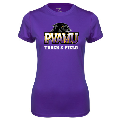  Womens Purple Performance Tee - Track & Field