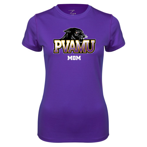  Womens Purple Performance Tee - Mom