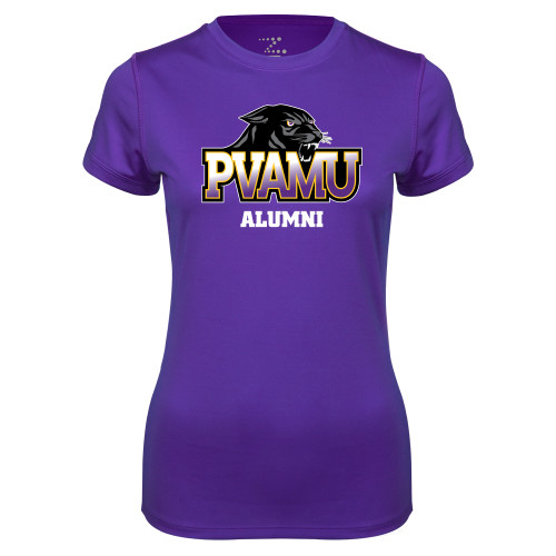  Womens Purple Performance Tee - Alumni