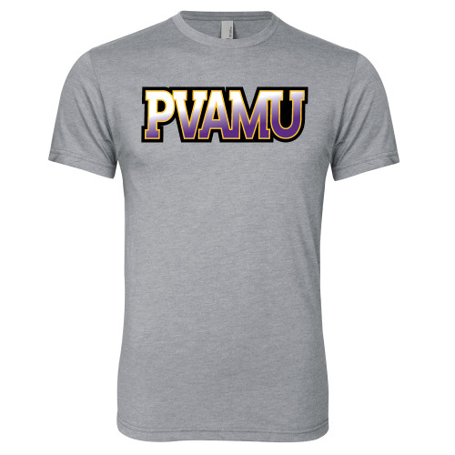  Next Level Heather Grey Triblend Tee - PVAMU