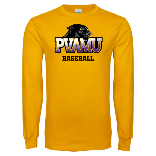  Gold Long Sleeve T Shirt - Baseball
