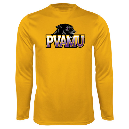  Gold Performance Long Sleeve Shirt - Official Logo