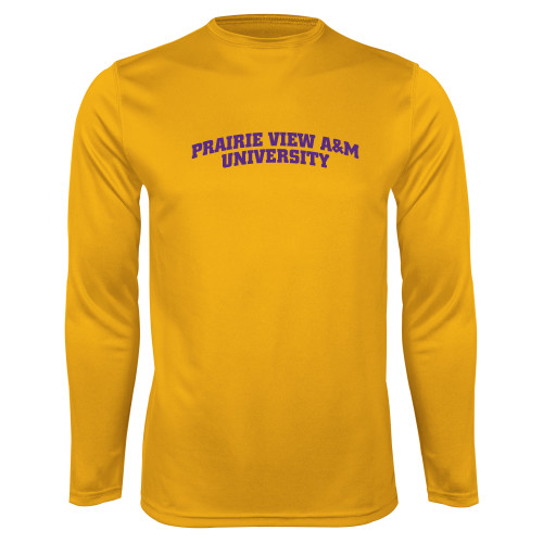  Gold Performance Long Sleeve Shirt - Arched Prairie View A&M
