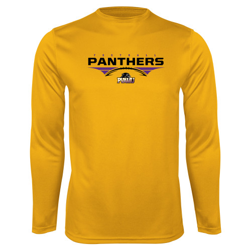  Gold Performance Long Sleeve Shirt - Football Design