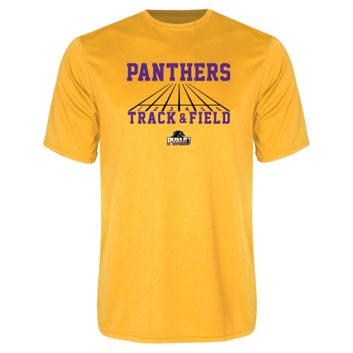  Gold Performance Tee - Track & Field Design