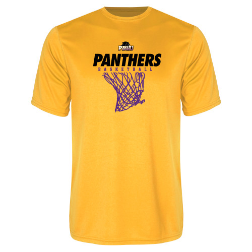  Gold Performance Tee - Basketball Design