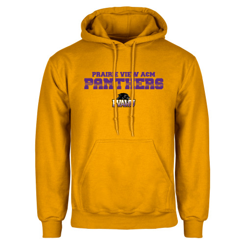  Gold Fleece Hoodie - Collegiate Stacked Prairie View A&M Panthers
