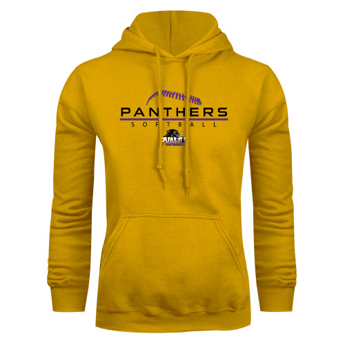  Gold Fleece Hoodie - Softball Design