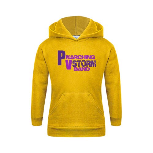  Youth Gold Fleece Hoodie - PV Marching Storm Band