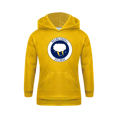  Youth Gold Fleece Hoodie - Marching Storm Cloud Circle