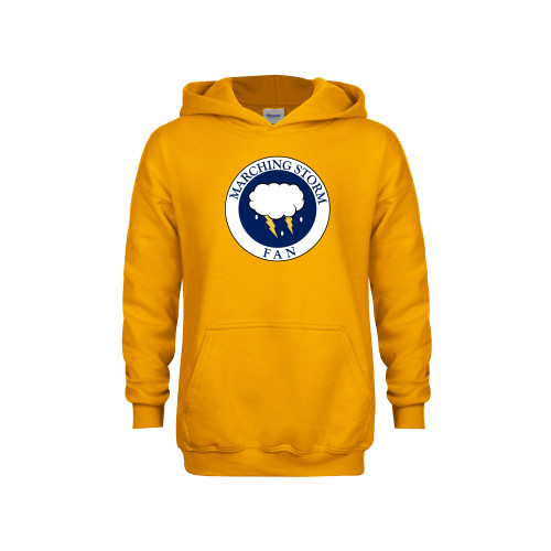  Youth Gold Fleece Hoodie - Marching Storm Cloud Circle - Fan