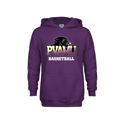  Youth Purple Fleece Hoodie - Basketball