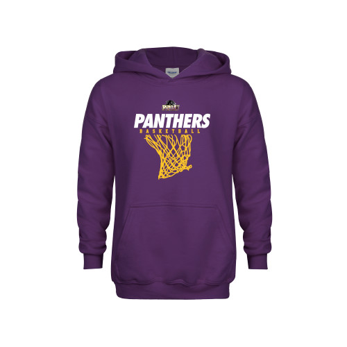  Youth Purple Fleece Hoodie - Basketball Design